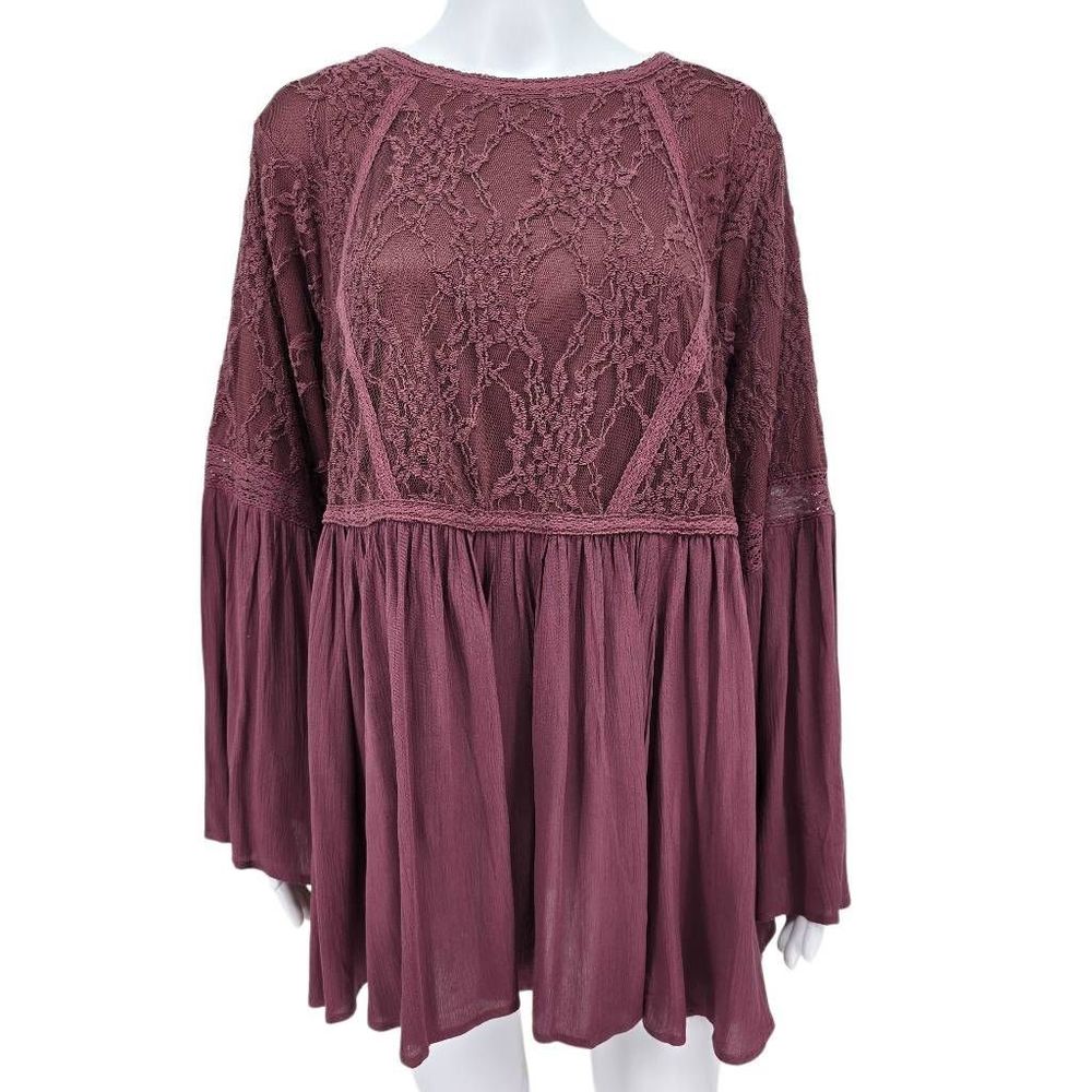 Torrid Peplum Lace Bell Sleeve Top 2 New